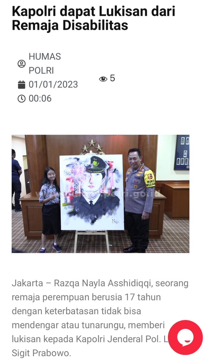 _marhaba_'s tweet photo. #Optimis2023 polri akan memberikan perhatian dan pelayanan yg lebih kepada teman2 disabilitas 

#Optimis2023
Langkah Perubahan Melayani https://t.co/6DBOGziOb0