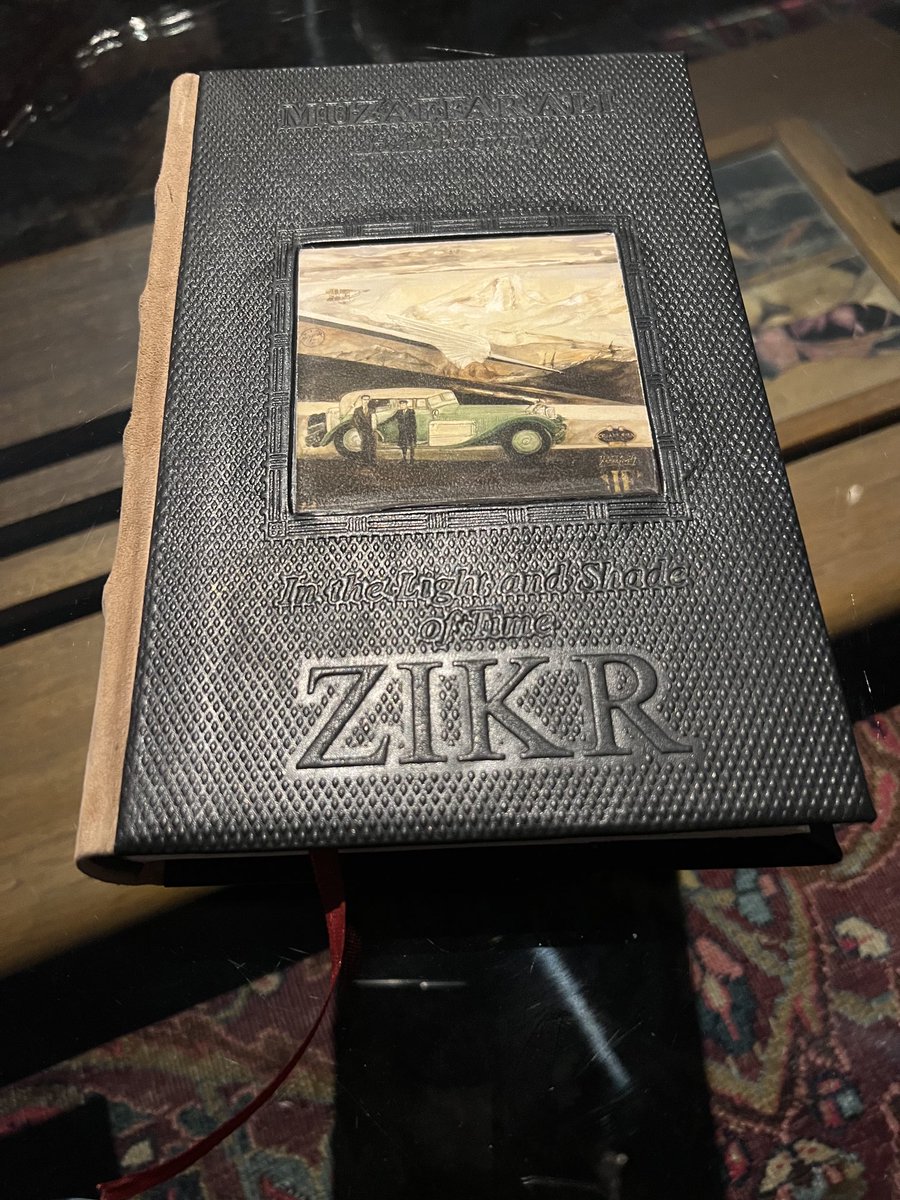 The ‘Zikr - in the Light and Shade of Time’ bound in leather with a painting inset is an intimate relationship of the book and the reader.  A special way of saying happy 2023. Muzaffar Ali