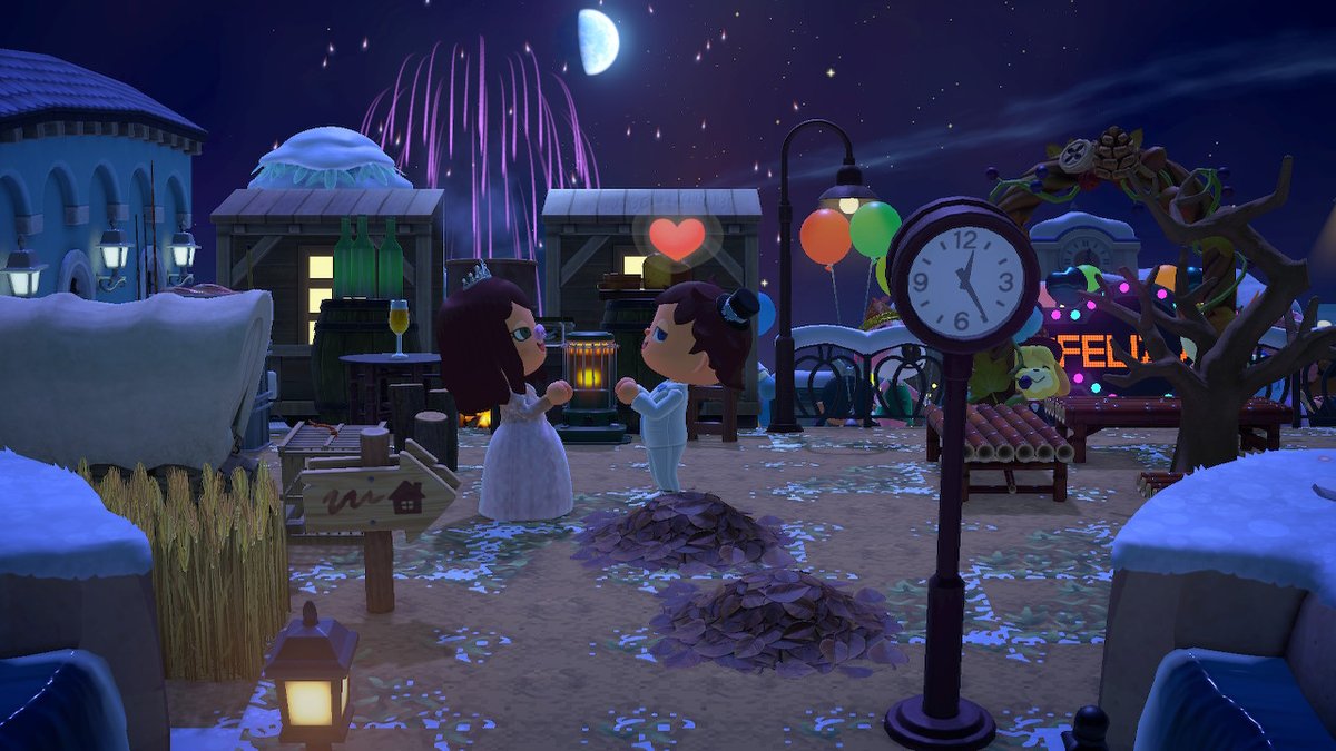 Mqui_AC's tweet photo. celebrando el fin de año con mis amores @Albi_Lau @tere_acnh @Albita_ACNH  #AnimalCrossing #ACNH #NintendoSwitch https://t.co/Hy2DFoDEAv