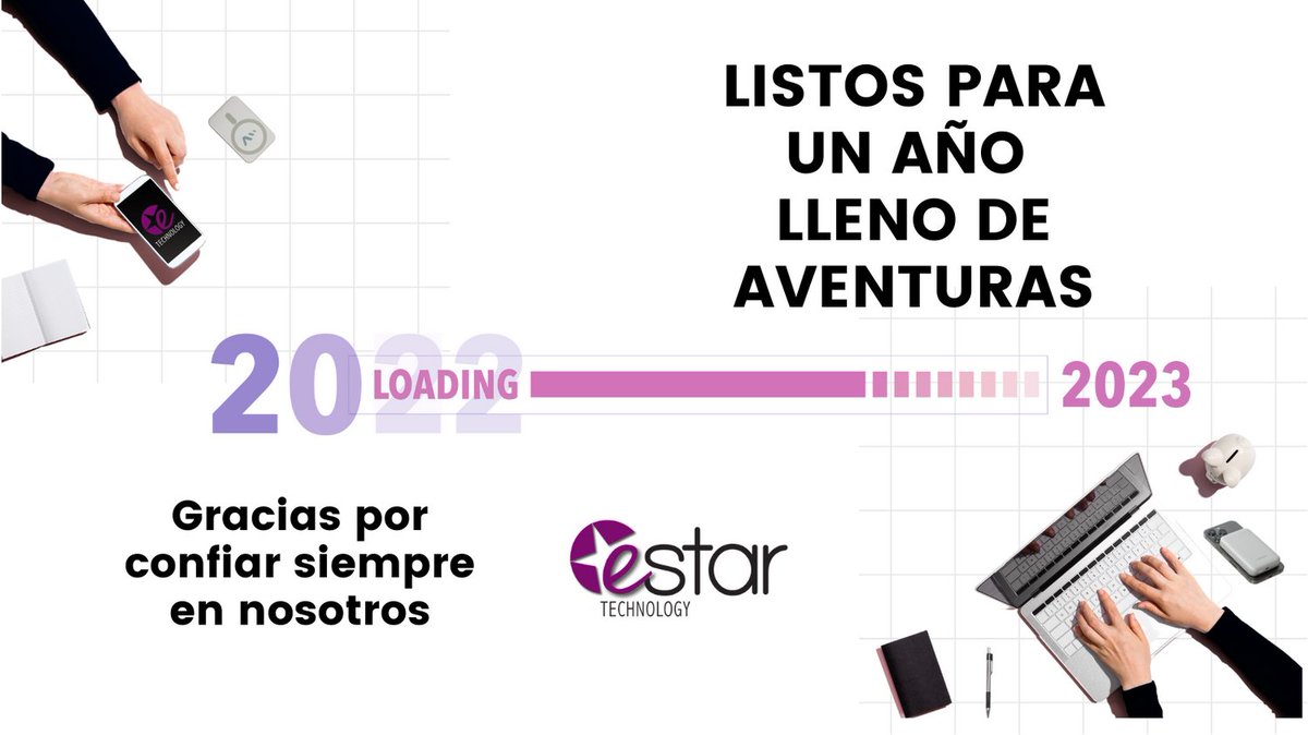 eStarTech's tweet photo. Gracias por un año lleno de aprendizaje y crecimiento. eStar les desea un venturoso 2023 a todos nuestros amigos que forman parte de esta gran familia de tecnología. Feliz Año!
#feliz2023 #eStarConectado #graciasportodo https://t.co/IlgHrLiq1w