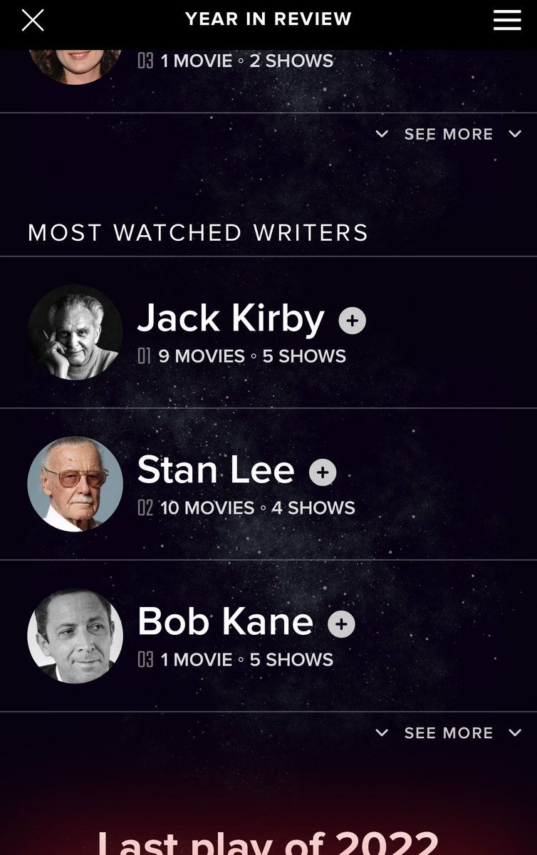 DearWatchers's tweet image. Not a big surprise on our @trakt year in review, with our top film &amp;amp; tv writers being a little bit of a stretch but totally on brand…

#comics #comicbooks #trakt #HappyNewYear