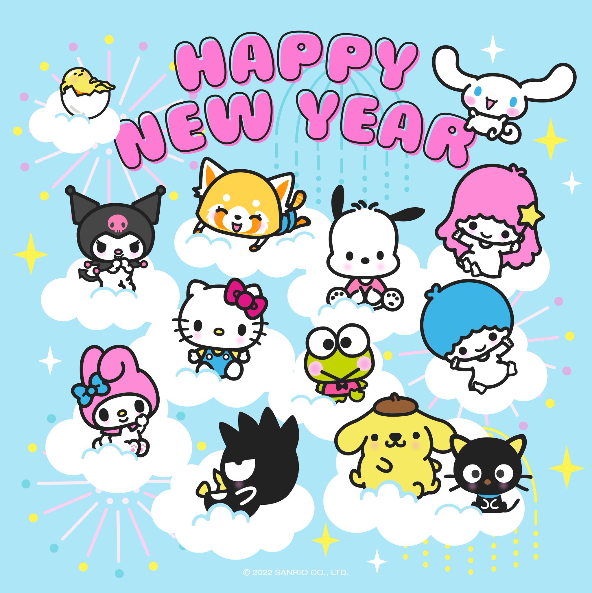 Sanrio on Twitter "Cheers to another year of friendship 🥳 Wishing you a HappyNewYear! 💖 https