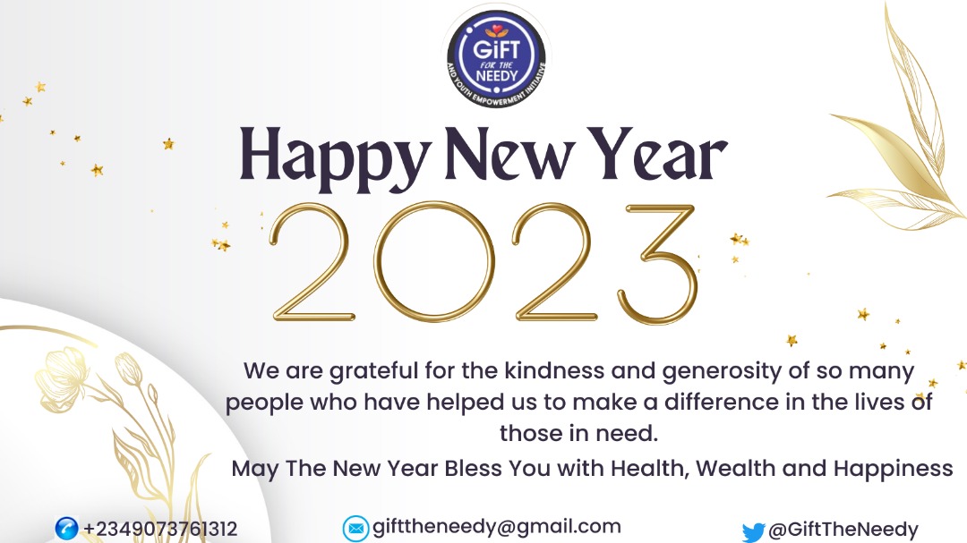 From all of us at <a href="/GiftTheNeedy/">GiftTheNeedy</a>, we say Happy new year. We appreciate you all for your unending support. Thank you 🙏
