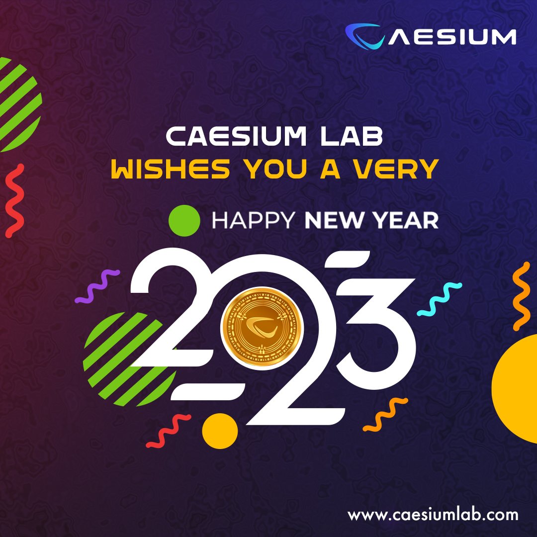 Caesiumlab's tweet photo. Caesium Labs Wishes you a Prosperous and Happy 2023!

#Caesiumlab #Timeblockchain #NewYear2023 #Welcome2023 https://t.co/CbnSjj2EBi