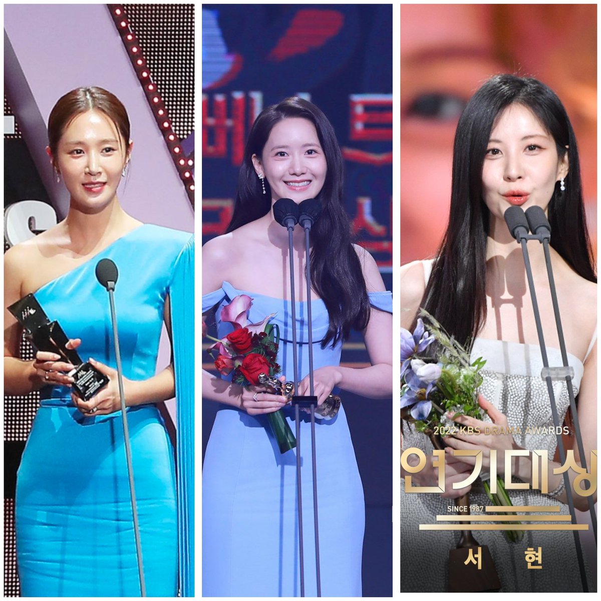 Our Talented and beautiful Actresses #YoonYulSeo 

Congratulations for winning awards in 2022 🥳🥳🥳
I am really proud of my Triplets 🥰🥰

#Yoona #Yuri #Seohyun 
#권유리 #임윤아 #서현
<a href="/GirlsGeneration/">Girls' Generation</a>