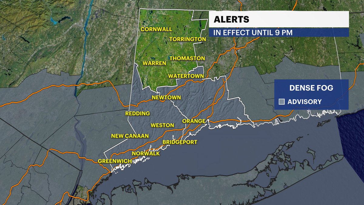 Michele Powers on Twitter "UPDATE FOR CT. NWS has extended Dense Fog Advisory until 9 pm