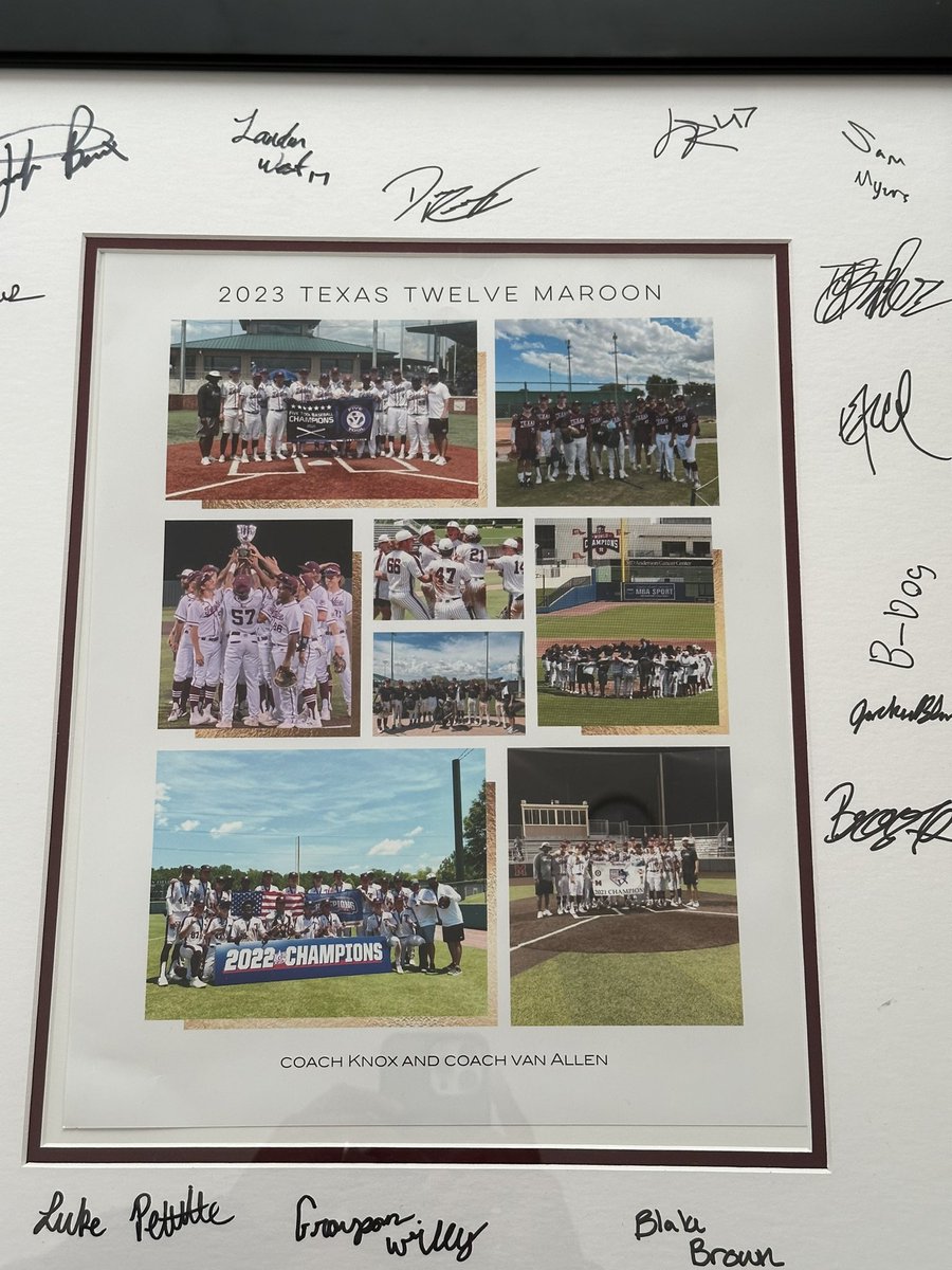 Best team to wear a twelve uniform. Undefeated freshman summer! One loss in Texas over 3yrs. Dominated the Houston area by a lot. Winners of 10plus tournaments! Won Usa! Good way to ride off in the sunset