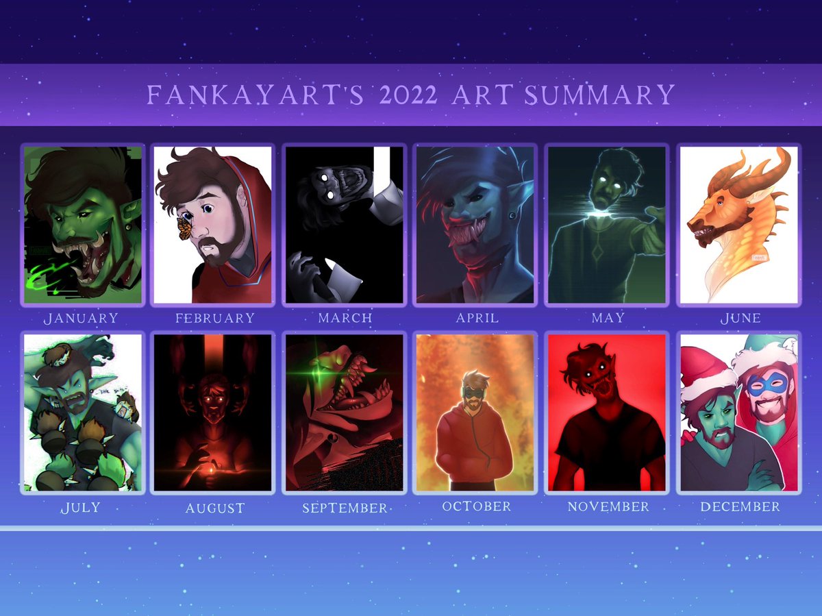 Struggled a bit this year, but hoping for a fresh start come 2023! Hope you guys all have a lovely new year! ✨ #Artsummary2022 #jseegos #septicegos #septicart