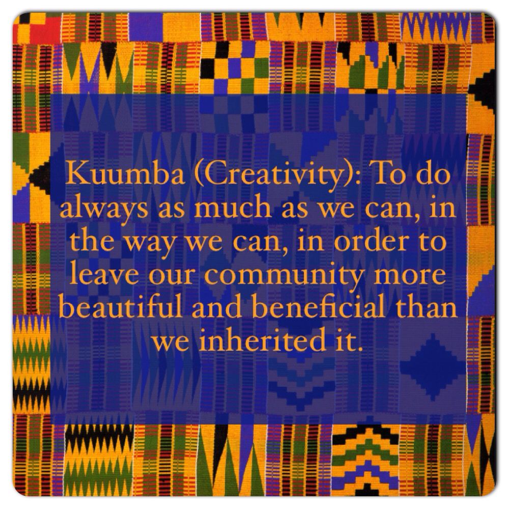 nyabpsi's tweet photo. Today we celebrate the 6th principle of Kwanzaa: Kuumba (creativity). Kuumba encourages us to tap into our creative energies to do as much as we can &amp; leave our community better than we found it. Check link for a reflection on how we can practice Kuumba!

https://t.co/AYzeLSdTRT https://t.co/N9qCf1UttK
