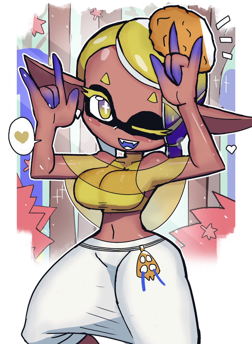 イイダ(スプラトゥーン) ,ヒメ(ストリートファイター) 「2022 」|✨Tony_Welt✨のイラスト