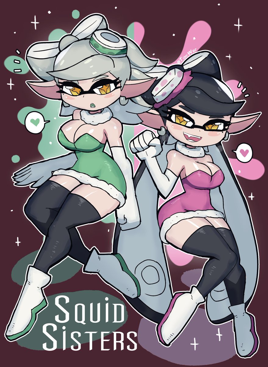 イイダ(スプラトゥーン) ,ヒメ(ストリートファイター) 「2022 」|✨Tony_Welt✨のイラスト
