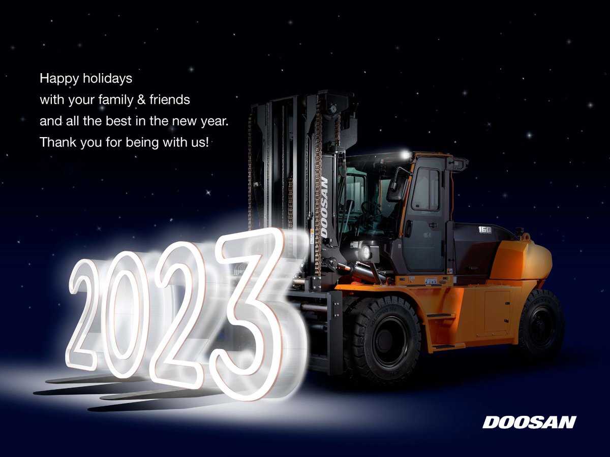 Doosan wishes you a lot of joy and happiness during this holiday season. May the upcoming year be full of new achievements that will bring you success. Happy New Year!
#doosan #doosanforklift #doosanforklifts #forklift #forklifts #materialhandling #warehouse #logistics