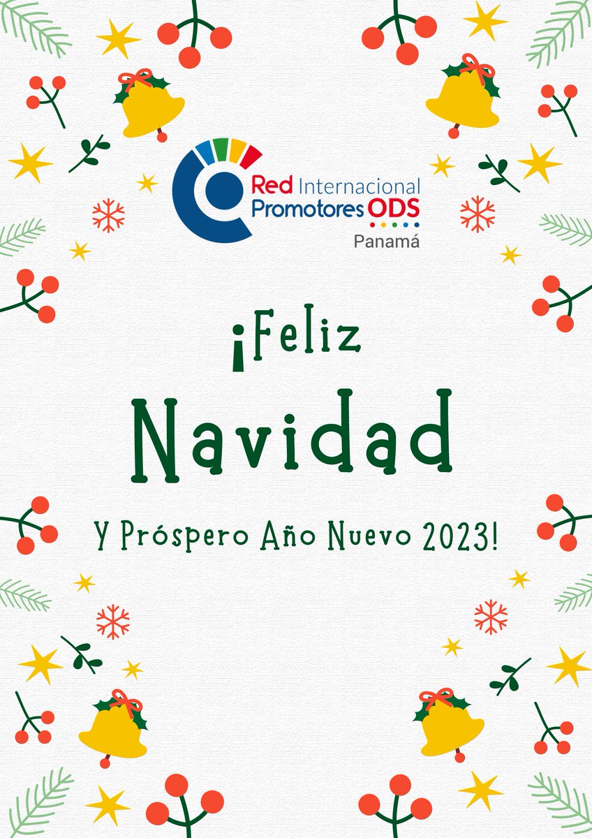 ¡Feliz Navidad y Próspero Año Nuevo 2023!
Les desea la Red Internacional de Promotores ODS Panamá
🤶🏻🎅🏻🧑🏻‍🎄🎄⛄🥳🎈🎉🎊🎁🪅❤️😘🤗🙏🏻
#RIPOPanamáNavidad2022
#RIPOPanamáAñoNuevo2023