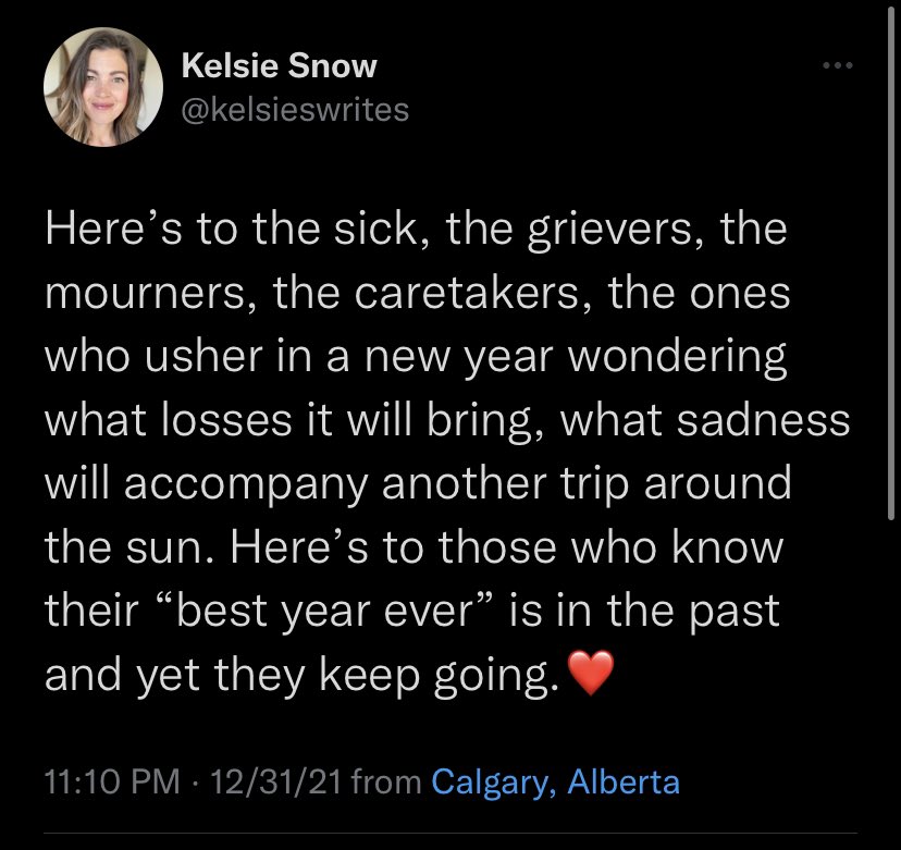 kelsieswrites's tweet image. One year ago I posted this. It has a whole new meaning for me heading into 2023. I know there will be deep sadness in the next year &amp;amp; I know there will be joy. I know the sadness will sharpen the joy. I know there will be love. I know I will keep going.❤️