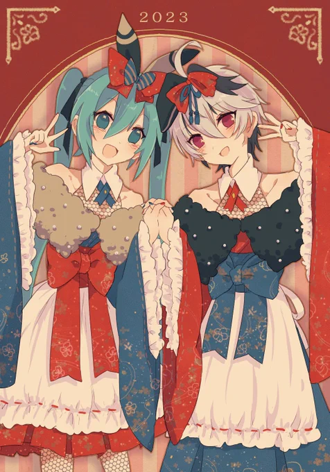 あけましておめでとうございます今年はうさぎ年なので、なんか縁起がいいボカロPとしてよりいっそう遊びまくる予定ですまた一年よろしくお願いします!!#VOCALOID #初音ミク #ふらわ〜と 