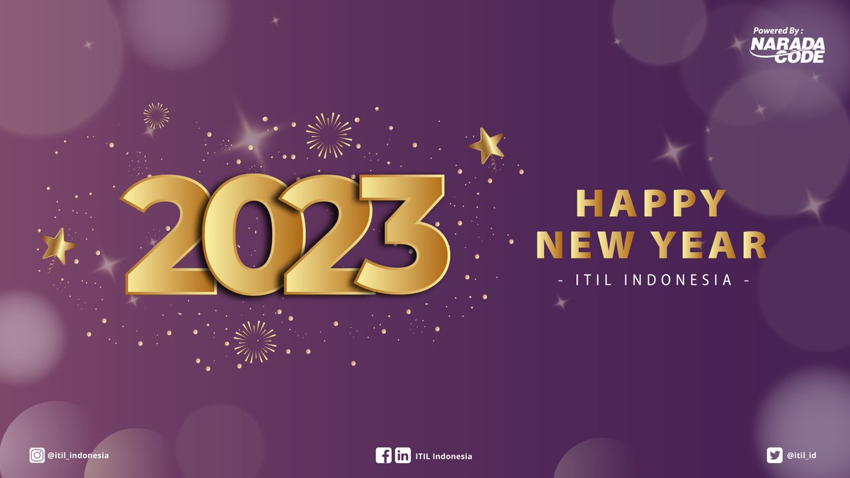 itil_id's tweet photo. Dear rekan-rekan sobat IT, Selamat Merayakan Tahun Baru 2023! Semoga tahun ini, senantiasa selalu membawa kita kepada kebahagiaan dan kesuksesan🥳 https://t.co/PN0FxfZxl8