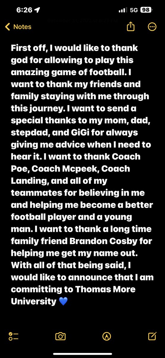 JaidenDixon7's tweet photo. I am proud to announce that I will be committing to @TMU_Football @CoachBZink @coachnatemcpeek @CoachJeffPoe @COACH_LANDING23 @OfficialBCos https://t.co/Op8fwCl9jw