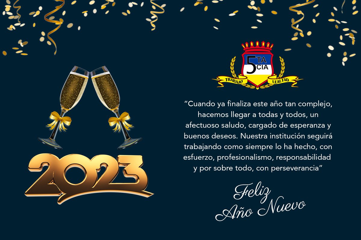 Quinta_Bollenar's tweet photo. Nuestra Familia Bomberil, Oficiales y Voluntarios, les quiere desear un muy Feliz Año Nuevo 2023 a cada uno de ustedes. 🎉
No olvidar que debemos ser también responsables en estas fiestas, para poder vivirlas en familia, con amigos y seres queridos. 👨🏻‍🚒🧑🏻‍🚒🚒🍾 https://t.co/krcnzjdZ84