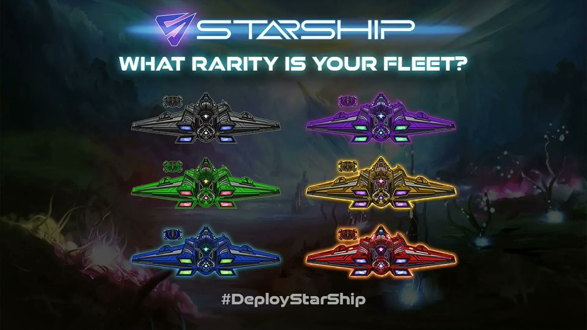 DeployStarShip's tweet photo. With six different ship rarities available, the StarShip #NFTGame is accessible to all types and styles of players!

What Rarity is your Fleet? Share it in the replies!

Play the StarShip NFT Game Now: https://t.co/3UpPmuvi5W

 #DeployStarShip #StarShipNFT #GameFi #P2E #AtomicHub https://t.co/QtdA38aFTp