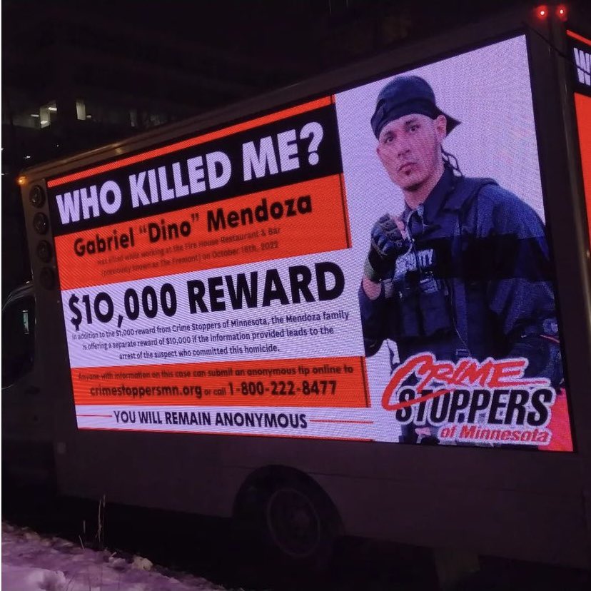 71in2022's tweet photo. Right now outside Firehouse in #Minneapolis where Gabe was murdered on 10/16/22. Help us get justice https://t.co/c9jFFnInxQ
