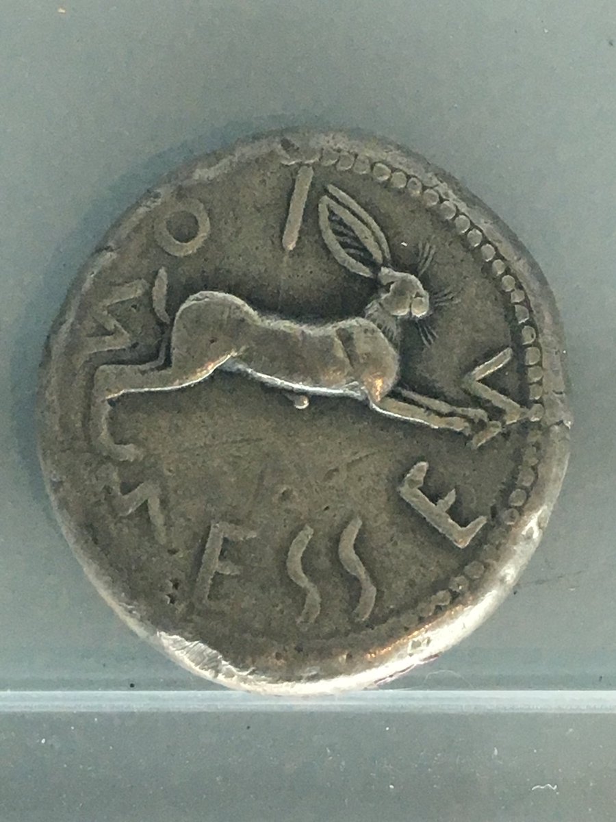 I like rabbits. I like ancient Greeks. So this coin from the museum in Cefalu, Sicily ticks all the boxes! It’s bunny money (I’ll get me coat) #AncientHistory #greekcoins #sicily