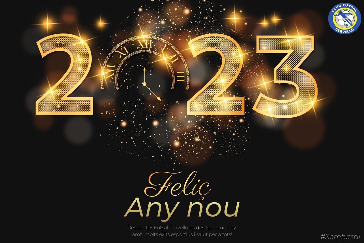 Des del Futsal Cervelló us volem desitjar un feliç any 2023, amb molts èxits esportius i salut per a tots! 🍾

Una gran abraçada! 💙💛