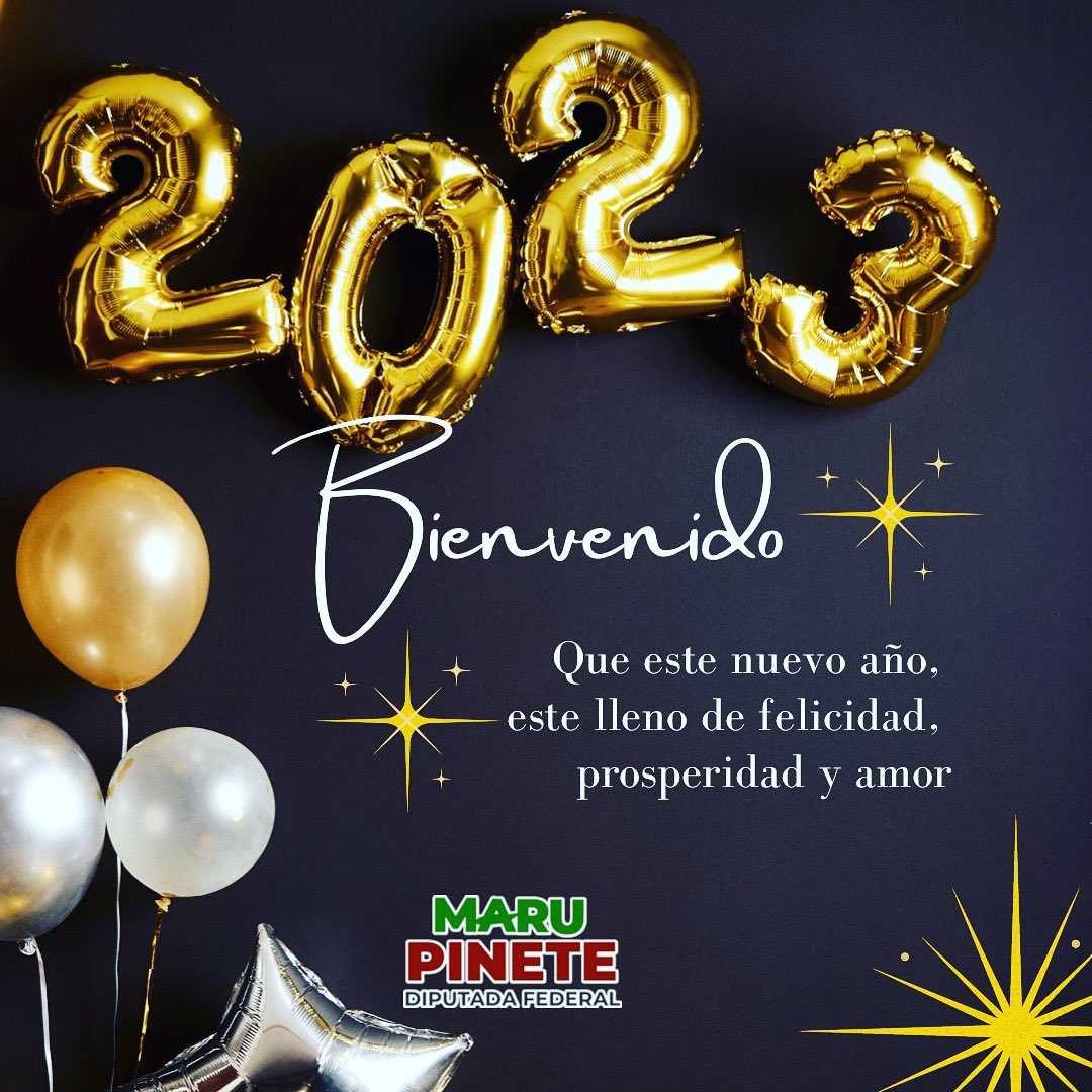 Maru Pinete (@dipmarupinete) on Twitter photo Nos encontramos finalizando el año 2022 y es el deseo de tu amiga Maru Pinete, que comencemos el 2023 con plenitud y con felicidad en cada aspecto de nuestra vida, pero sobre todo con salud y bienestar para ti y tus seres queridos. 
2023 será nuestro año. Felicidades!!! Nos encontramos finalizando el año 2022 y es el deseo de tu amiga Maru Pinete, que comencemos el 2023 con plenitud y con felicidad en cada aspecto de nuestra vida, pero sobre todo con salud y bienestar para ti y tus seres queridos. 
2023 será nuestro año. Felicidades!!!