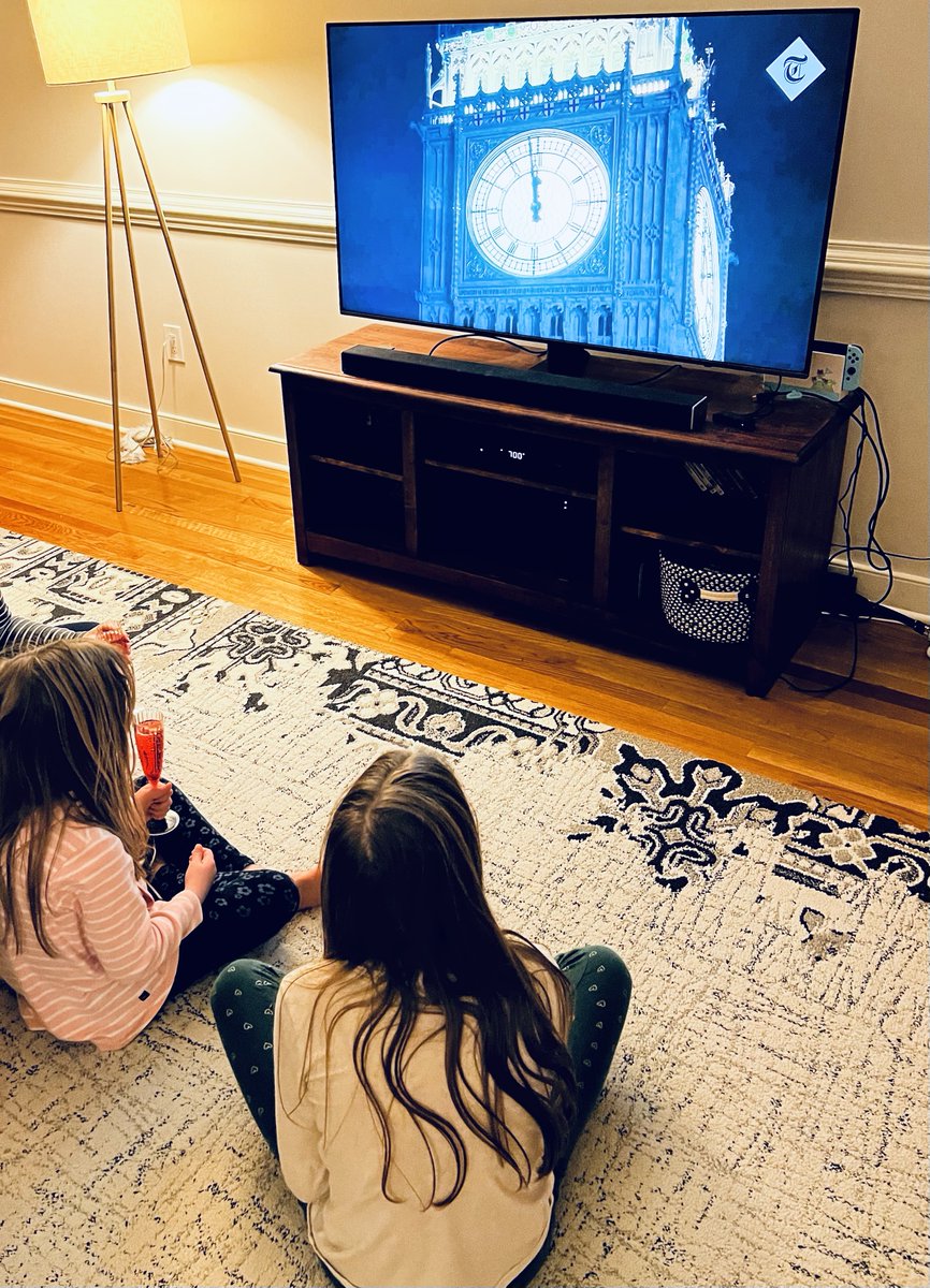 Our little tradition to get the kids involved with new year celebrations. Happy new year England!