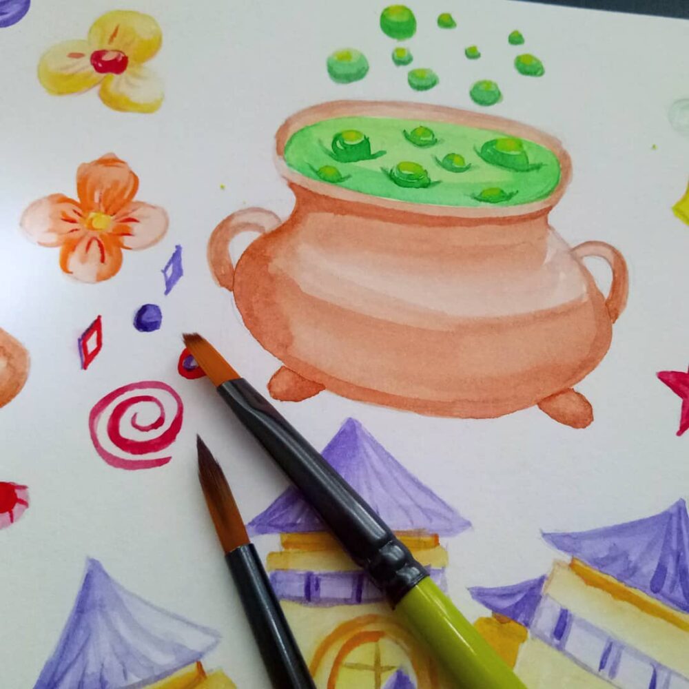 NatashaPankina5's tweet photo. #art #watercolor #paint #pot #magic #poison #handdrawn #handdrawing #artist #illustration #illustrator #doodle #doodleeveryday #vectorart #holiday #idraweveryday #idrawstuff #Watercolor #Halloween #wizard #potion https://t.co/cYvzMfTWwU