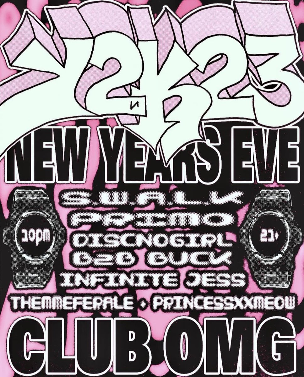 ClubOMGSF's tweet photo. NYE Y2k23

Bring your Y2K looks to Club OMG and dance into the future with us
🥂🥂
Music by
@primopreens
@edgyatbest
@swalk415
@discnogirl
@_buckwilson_
~~~
Dancers 
@themmeferale
@princessxxmeow
~~~
10 - 2
$10 b4 12am, $15 after
~~~
Club OMG
43 6th Street San Francisco https://t.co/BDHC7ssBfT