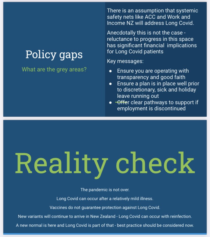 One thing that I am super proud of is that when you google “long covid workplace policy” some of the recommendations from Long Covid Support Aotearoa come up.
If your workplace doesn’t have a #LongCovid policy, 2023 is the time to start asking why not.
👇
waitematadhb.govt.nz/assets/Documen…