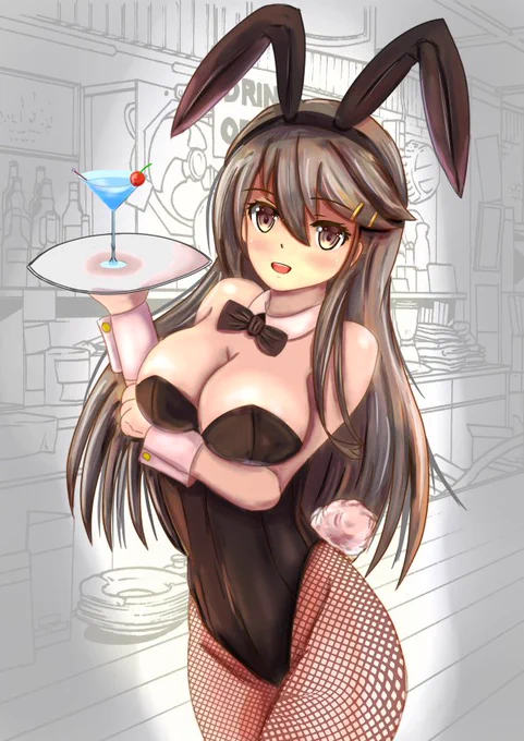あけましておめでとうございます今年はもう少しお絵かき頑張ります(__)兎年という事で過去バニー絵を#艦これ #バニーガール 