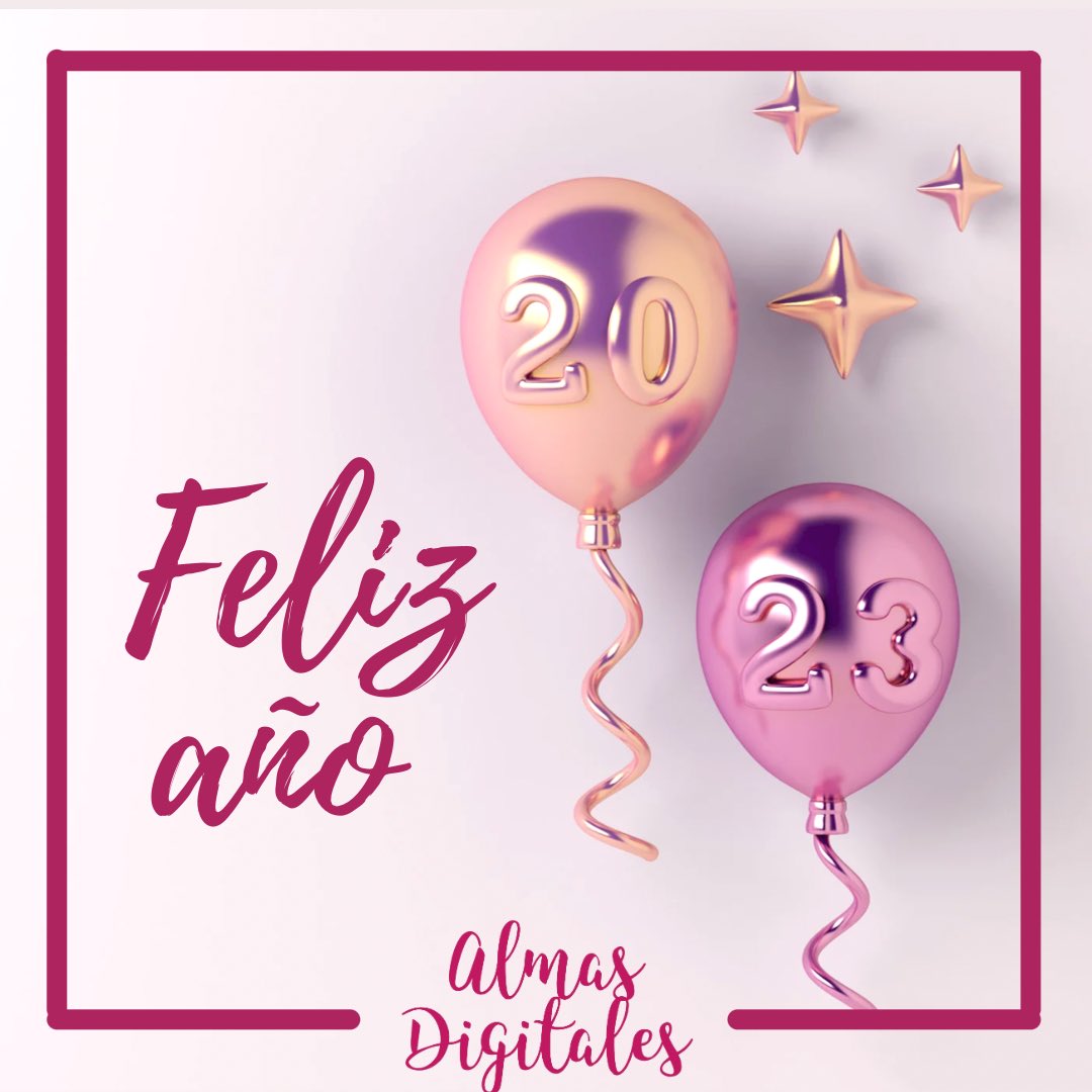 AlmasDigitales's tweet photo. ¡Feliz 2023! Que este año sea el más maravilloso de vuestras vidas. 

#felizaño #felizaño2023 #feliz2023 #feliznavidad #navidad #navidad 2023 https://t.co/gi9zIFR3kE