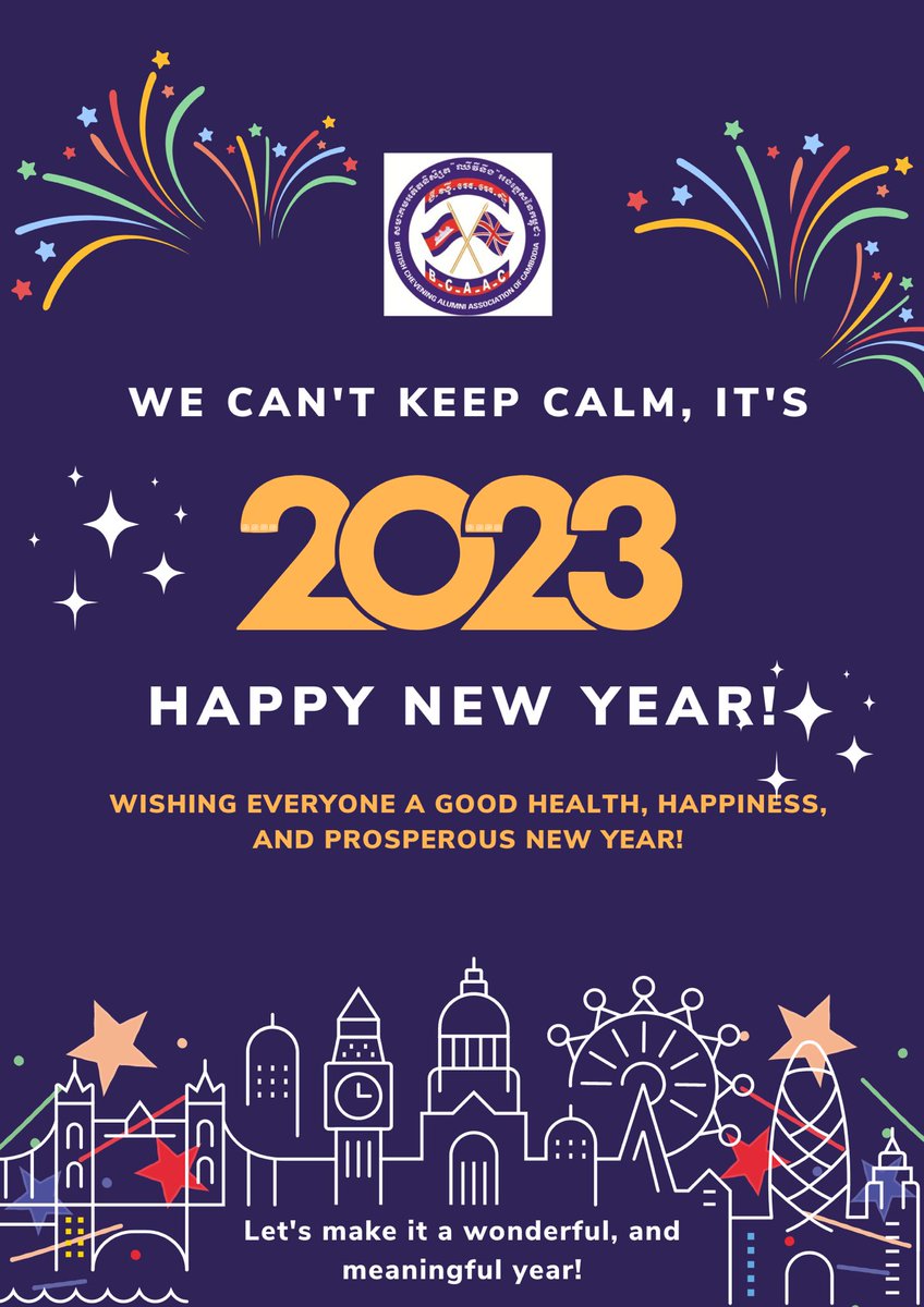lydetpidor's tweet photo. Happy New Year, 2023!
May it brings everyone the best and most meaningful journey moving forward. From @CheveningFCDO Alumni Association of Cambodia - #BCAAC
ππ https://t.co/lrr2qsPbdS