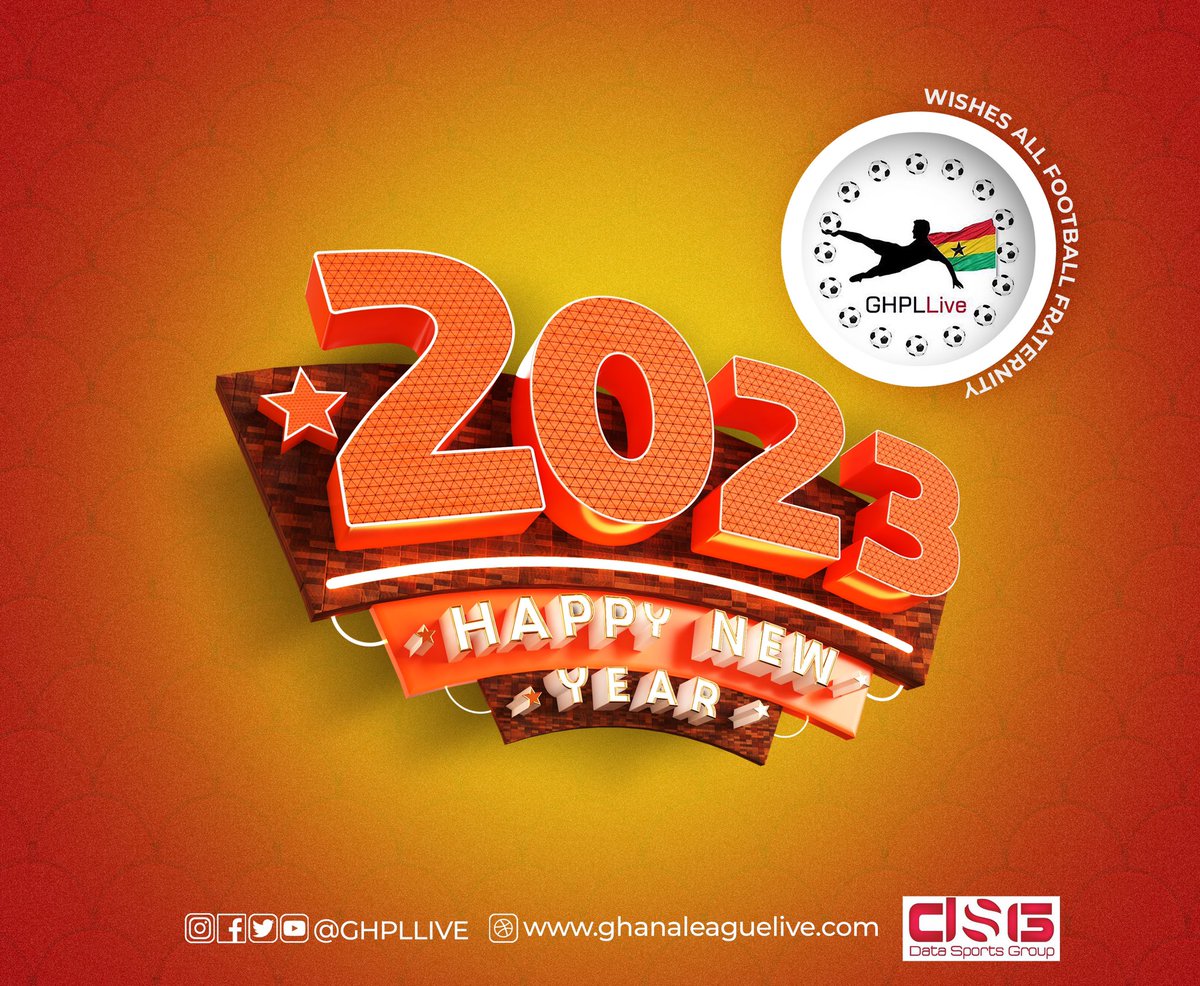 GHPLLive's tweet photo. Happy New Year, Wishing you all a very happy and prosperous 2023. 

⚽️ 🇬🇭 https://t.co/F1CSXxijCG