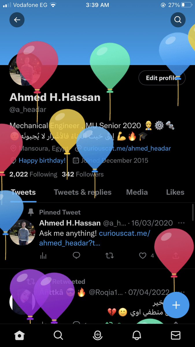 a_headar's tweet photo. It’s my birthday 🎂 🥳 https://t.co/XrAKGG2wzp