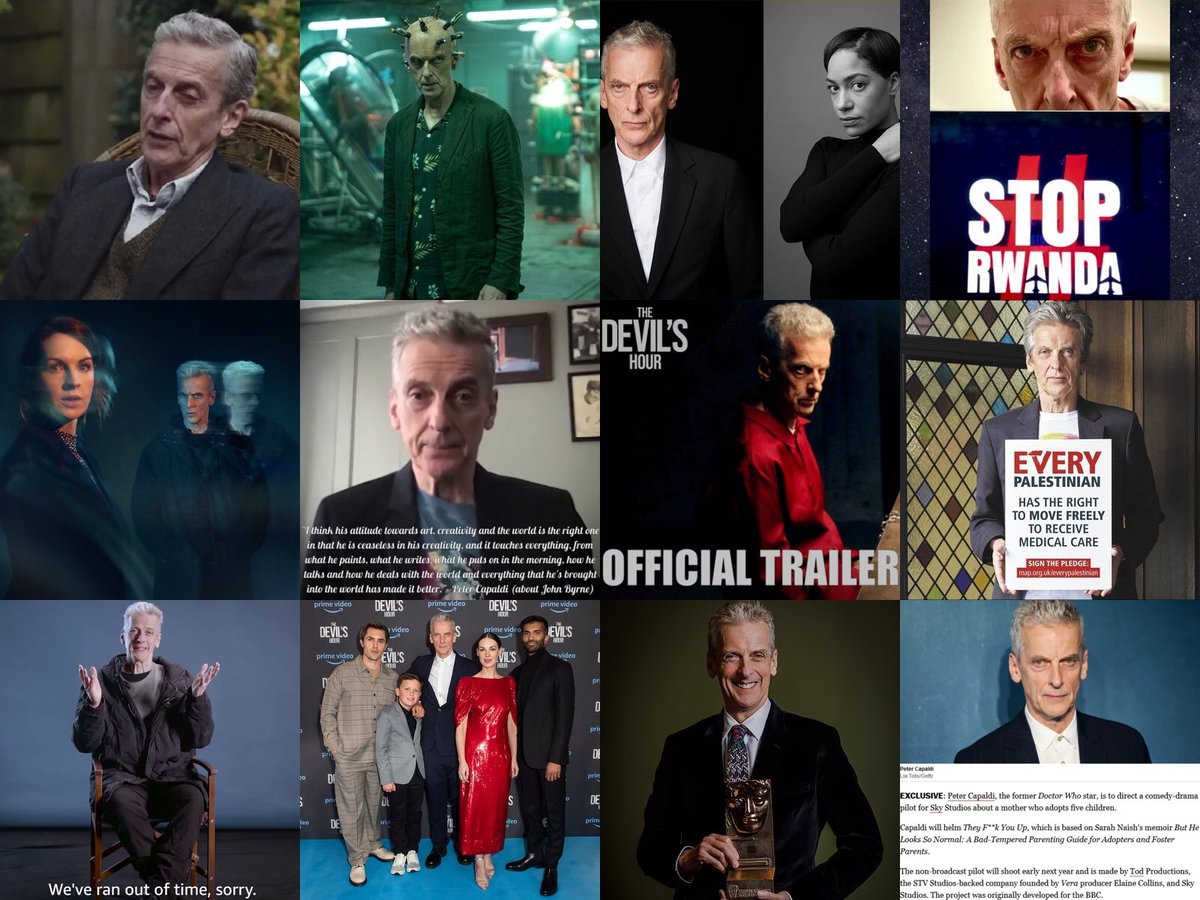#PeterCapaldi's #YearInReview2022 in Pics 2/2: #Benediction @SuicideSquadWB @JamesGunn hint #CriminalRecord @Care4Calais #StopRwanda #TheDevilsHour @FrightFest #JohnByrne Exhibit @KelvingroveArt @MedicalAidPal @BAFTAScotland and lastly a 2023 directing gig: 'They F**ck You Up'!