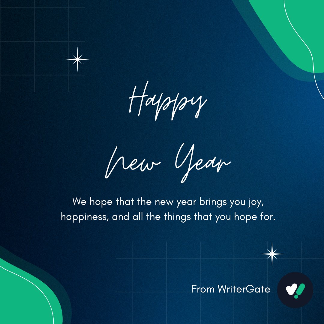As we turn the page on another year, let's set our sights on new opportunities in 2023, and ensure that 2023 is a year of joy and happiness.
Happy New Year from WriterGate!

#newyear #newyear2023 #writergate