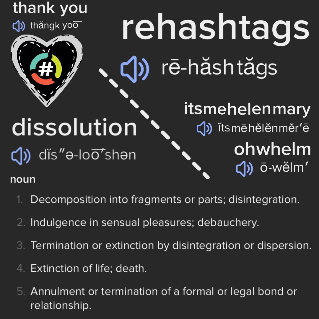 ๐๐๐ ๐๐๐๐๐๐๐๐๐ ๐๐๐๐ ๐ป (@rehashtags) on Twitter photo 12.31.2022 - After 9M tweets & over 27k hashtags, <a href="/HashtagRoundup/">Hashtag Roundup</a> is going to live on a farm upstate. Thank you for bringing so much joy into the world. โค๏ธ
Letโs play (the very last tag)
#MyNewYearsDissolutions
<a href="/OhWhelm/">Brฤซan Whษlmรฎngly๐ป</a> โ @ItsMeHelenMary
special guest
<a href="/ManicMapGirl/">ManicMapGirl ๐บ (she/her)</a> ๐พ 12.31.2022 - After 9M tweets & over 27k hashtags, <a href="/HashtagRoundup/">Hashtag Roundup</a> is going to live on a farm upstate. Thank you for bringing so much joy into the world. โค๏ธ
Letโs play (the very last tag)
#MyNewYearsDissolutions
<a href="/OhWhelm/">Brฤซan Whษlmรฎngly๐ป</a> โ @ItsMeHelenMary
special guest
<a href="/ManicMapGirl/">ManicMapGirl ๐บ (she/her)</a> ๐พ