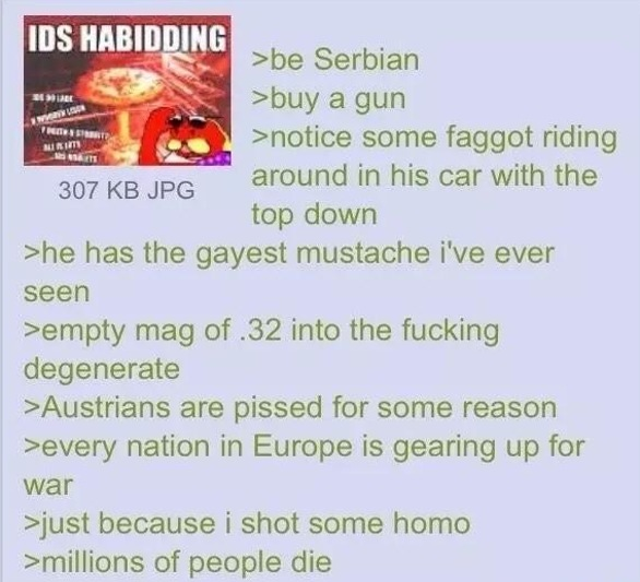 GreenTextPost's tweet photo. Anon starts WW2 https://t.co/geUqqK98E9