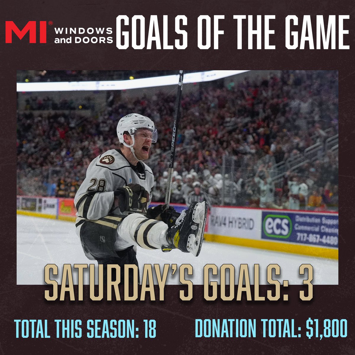 Hershey bears on twitter this season miwindows1947 will be donating