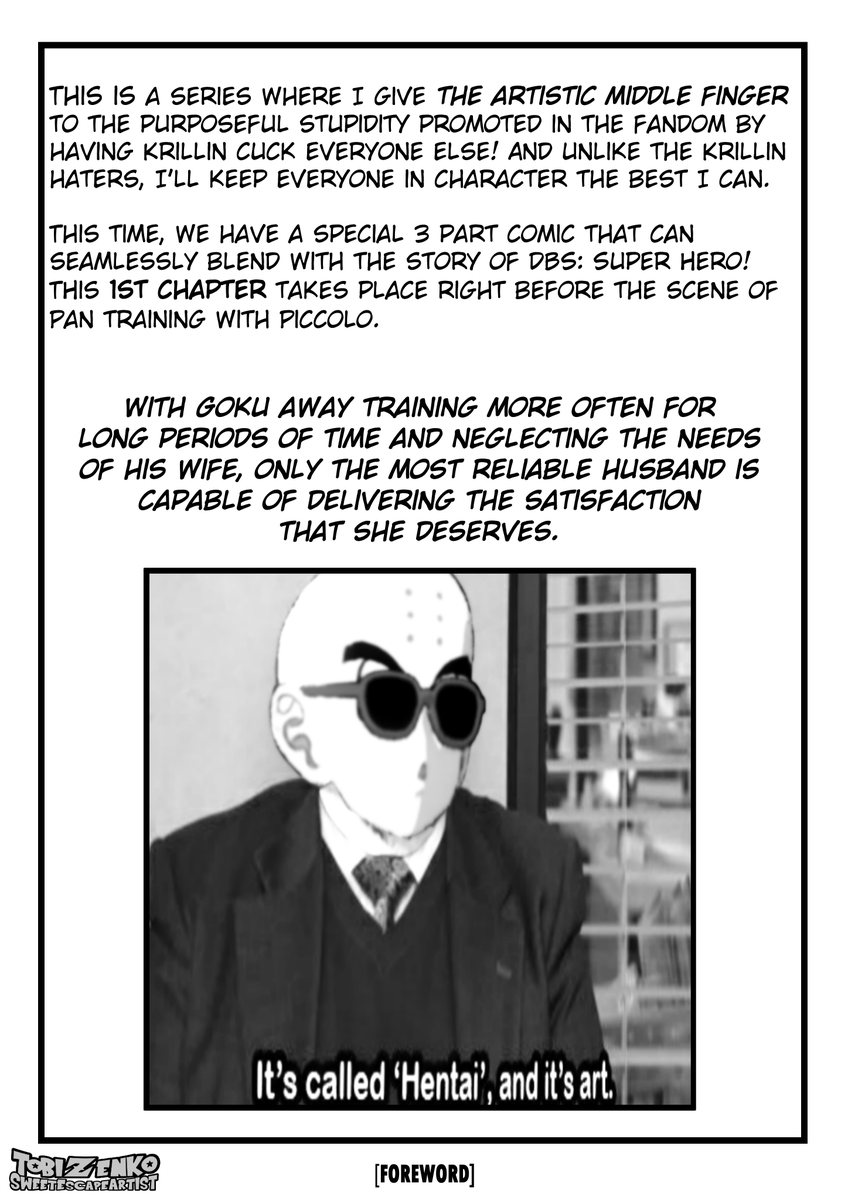 TobiZenko's tweet photo. KRILLER TIME! SUPER HERO SIDE-STORY #1

#DragonBallSuperSuperHero mostly followed what Piccolo was doing diuring the events of the film.
But what was happening behind the scenes? 🤔

Take a read and find out for yourself!

(1/5)

#Krillin #ChiChi #Android18 #NSFW #DBZ #DBS https://t.co/cu9BosKlVl