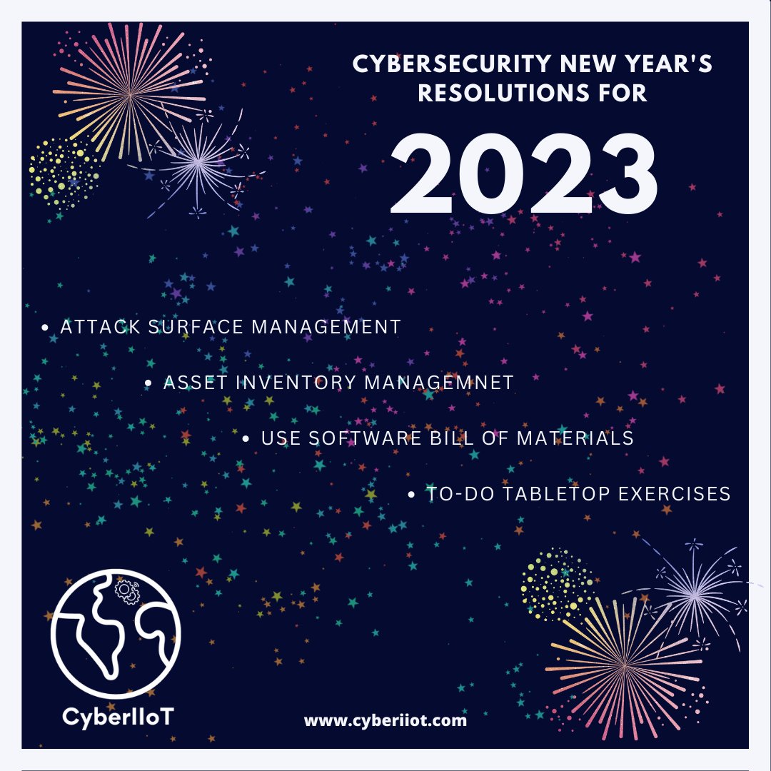 Cyberiiot's tweet photo. New Year’s Cybersecurity Resolutions: 4 Changes You Can Make in 2023 with @Cyberiiot 
#happynewyear #2023 #cybersecurity #cyberattacks #cybercrime #cybersecurityteamresponse https://t.co/XvDuUKAIBF
