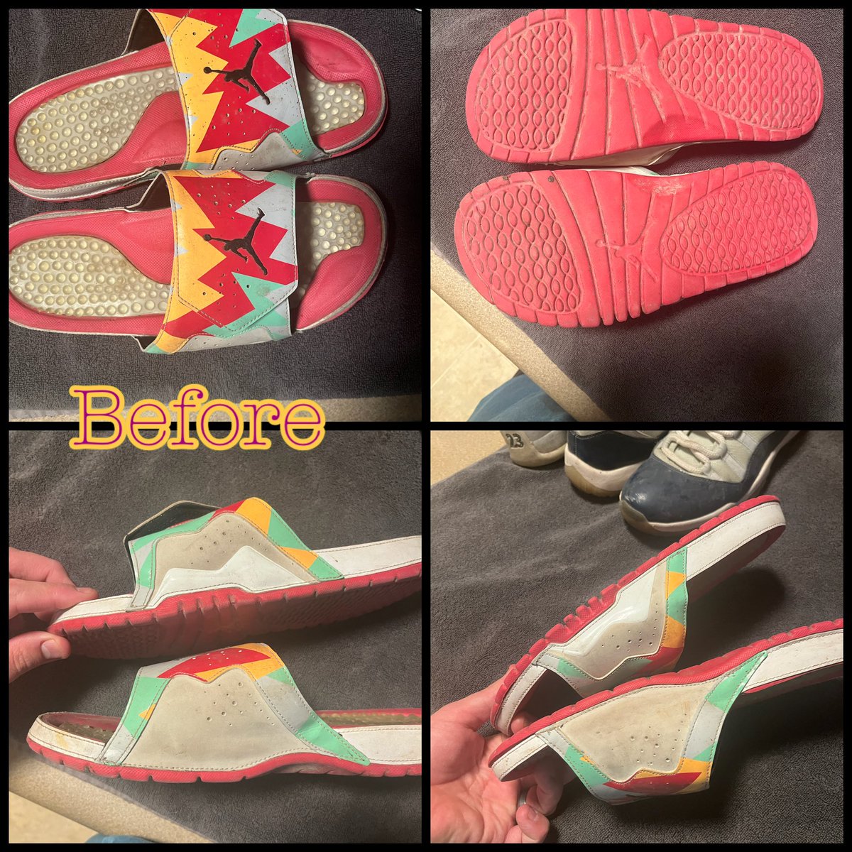 NoSlack06's tweet image. A couple more retro pairs cleaned up today. They just needed a little TLC to get them looking great. There’s just something about a fresh pair of kicks!
#SNKRS #Cleankicks #wearyourshoes #sneakerhead #SecondChanceKicks #Dustinoffkicks