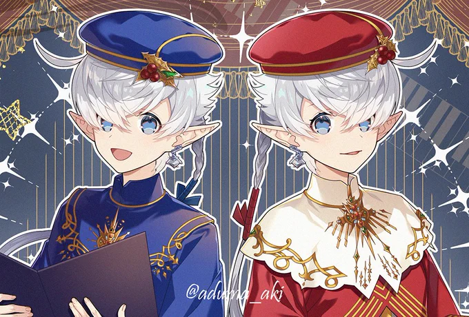 大晦日に上げた絵、結局ブラッシュアップしてしまったんだけど、可愛くなったから満足です…!(前のも残しておきます!) 