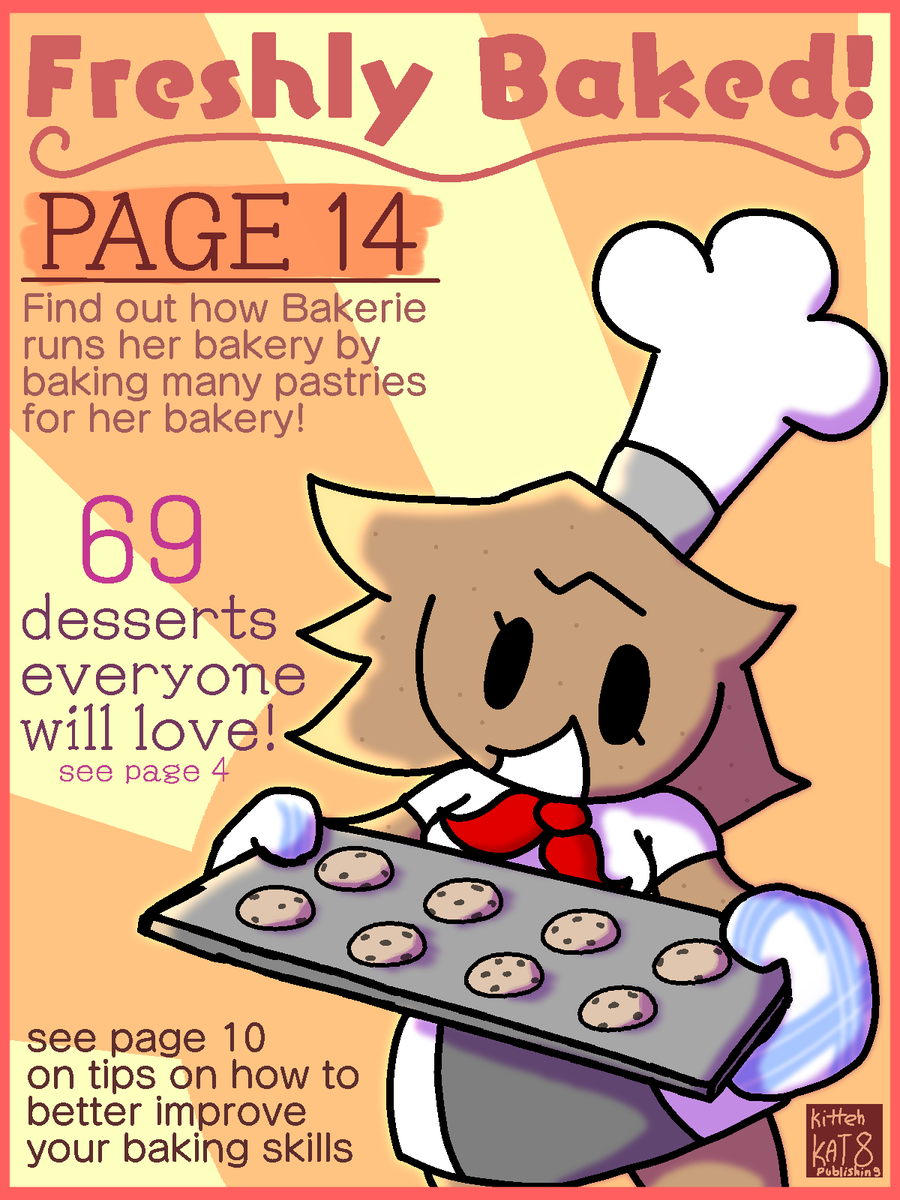 KittehKat8's tweet photo. A baking magazine cover ft @Floppatitis's Bakerie https://t.co/7B70ikBPJM