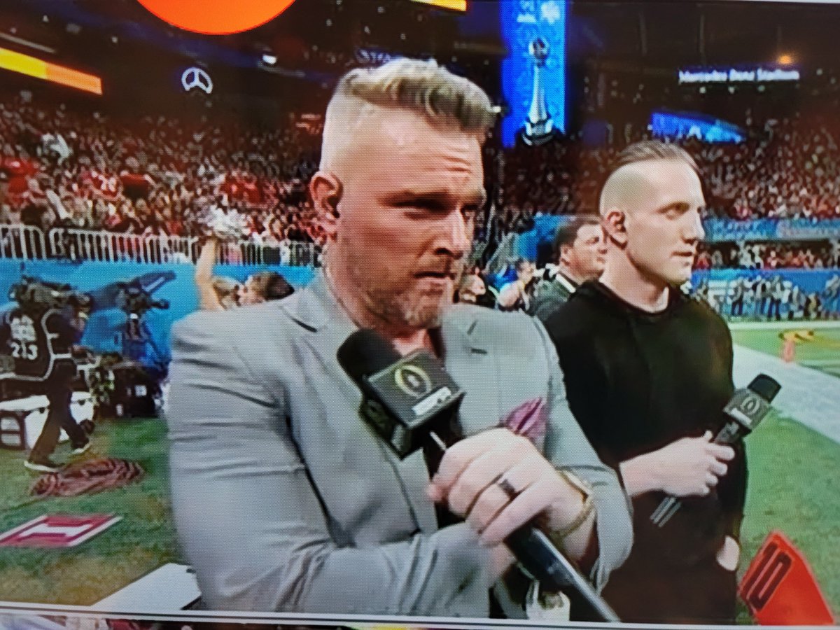 'So, a strip club DJ and McLemore impersonator walk into a bar…'

#PeachBowl #PatMcAfeeShowLive