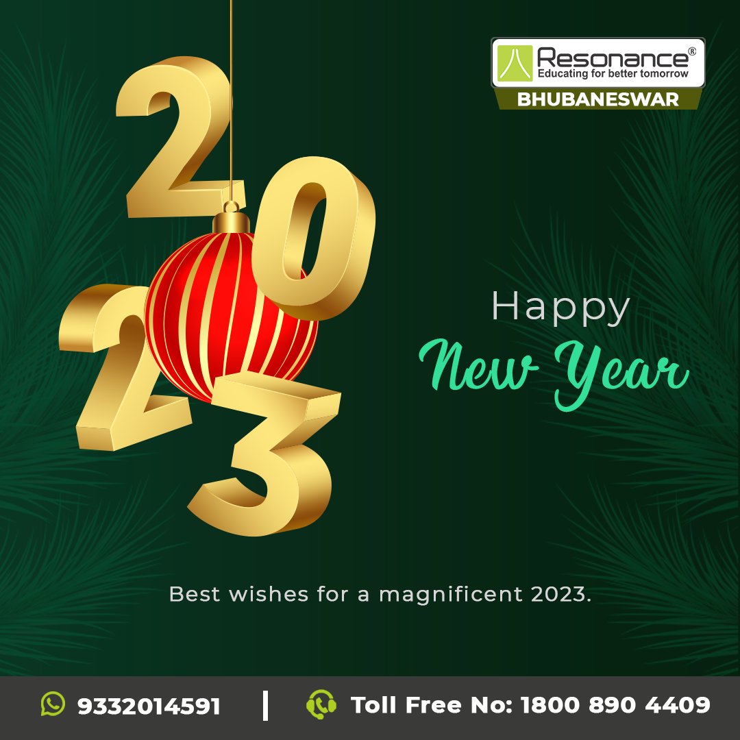 EduResonance's tweet photo. May you achieve all your goals with your commitment and hard work. 

Wishing you a joyous 2023!

 #HappyNewYear #newyear #newyear2023
#resonancekolkata #ReSoNite https://t.co/aiVlcnInAv