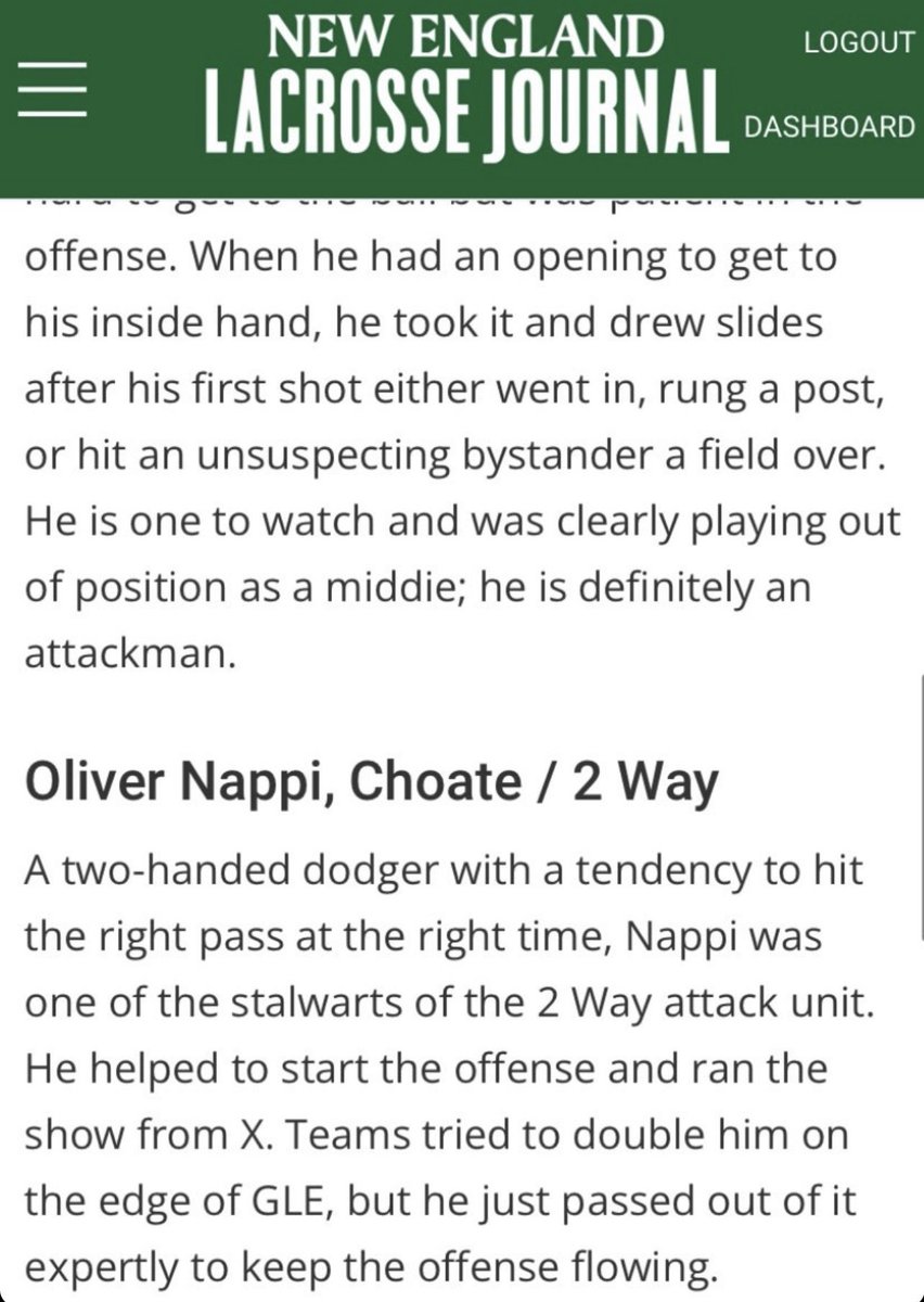olivernappi_'s tweet photo. Thank you @NELaxJournal for the shout out and write up from the IMLCA Players Summit! @choate_bvl @2WayLacrosse https://t.co/vxv0PVviNP