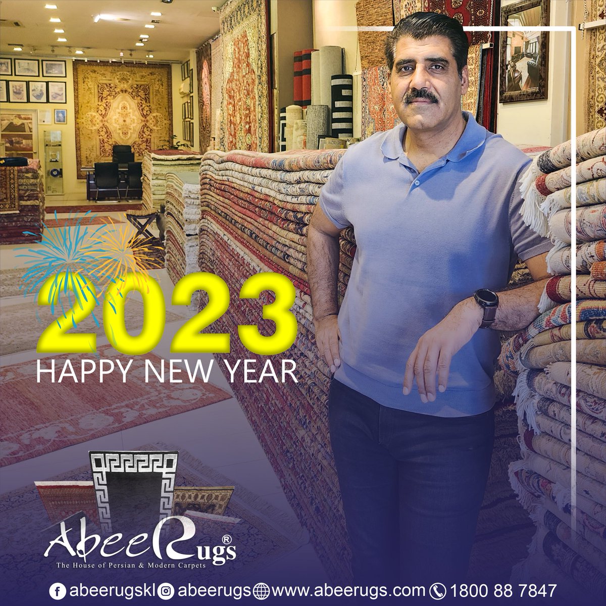 abeerugs's tweet photo. "𝐇𝐚𝐩𝐩𝐲 𝐍𝐞𝐰 𝐘𝐞𝐚𝐫 𝐞𝐯𝐞𝐫𝐲𝐨𝐧𝐞! 
Here's to a fresh start, new beginnings, and all the possibilities that the new year brings. Thank you for being a part of our journey and we can't wait to see what the next year has in store. Cheers to a fantastic 2023!" https://t.co/fHElxbwneU